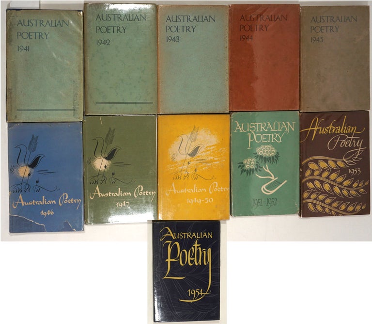Item #27429 Australian Poetry 1941-1954, 11 volumes. Douglas Stewart, Robert Fitzgerald, H M. Green, R G. Howarth, Kenneth Slessor.