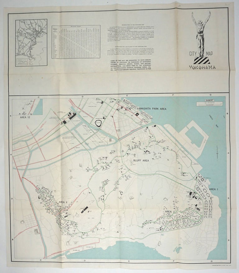 Item #27439 City Map Yokohama. Japan, Map, US Air Force.
