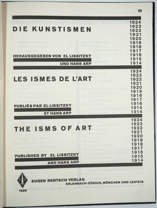 Die Kunstismen 1914-1924 Les Ismes de L'Art, The Isms of Art.
