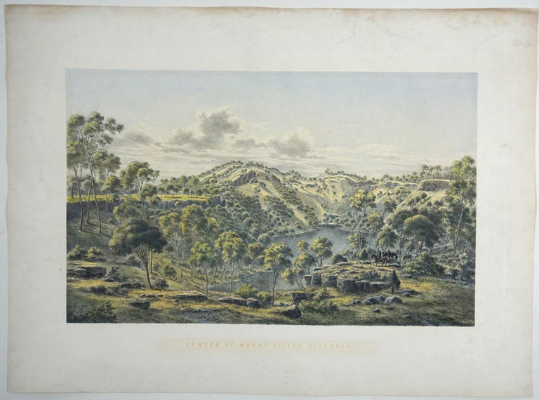 Item #27483 Crater of Mount Eccles. Victoria, Prints, Eugene von Guerard.