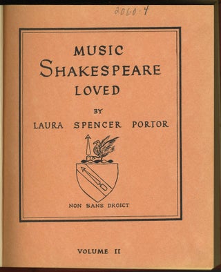 Item #27489 Shakespeare pamphlets, 7 Bound in book form. Laura Spencer Porter