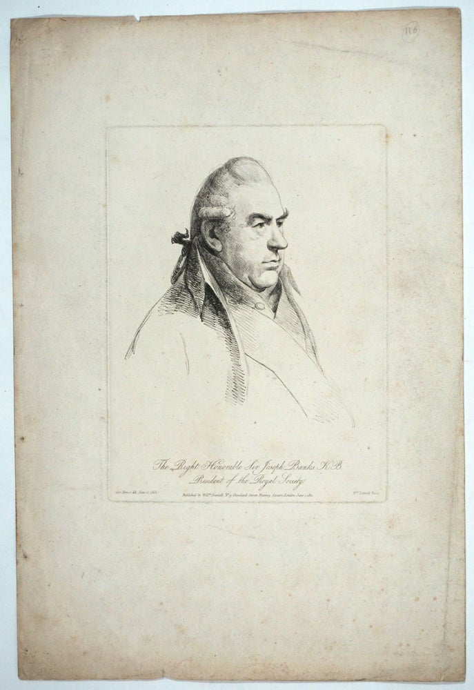 Item #27521 The Right Honorable Sir Joseph Banks K. B. President of the Royal Society. William Daniell, Geo. Dance.