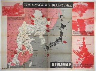 Item #27541 WWII NewsMap, "The Knockout Blows Fall"