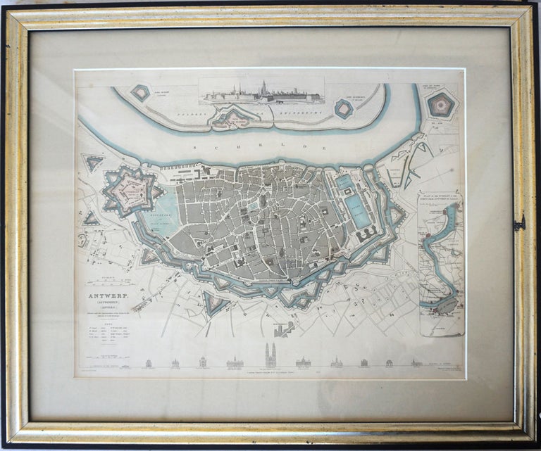 Item #27640 (Map of) Antwerp (Antwerpen) (Anvers). SDUK, Society for the Diffusion of Knowlege.