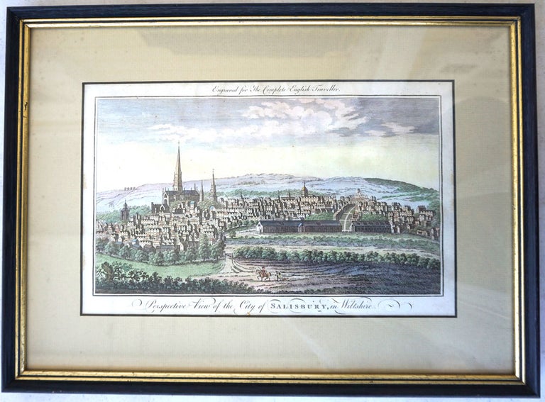 Item #27641 Perspective View of the City of Salisbury, in Wiltshire. Print, UK Wiltshire.