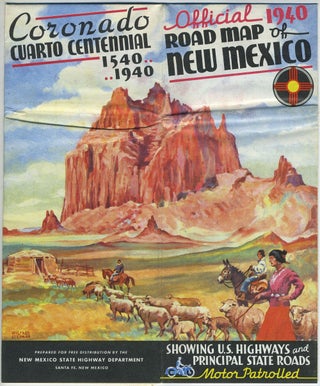 Item #27648 Official 1940 Road Map of New Mexico (Coronado Cuarto Centennial Issue) showing U.S....