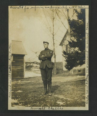 Item #27702 World War I Portrait Photograph of Dwight F. Chellis, with pencil description of war...