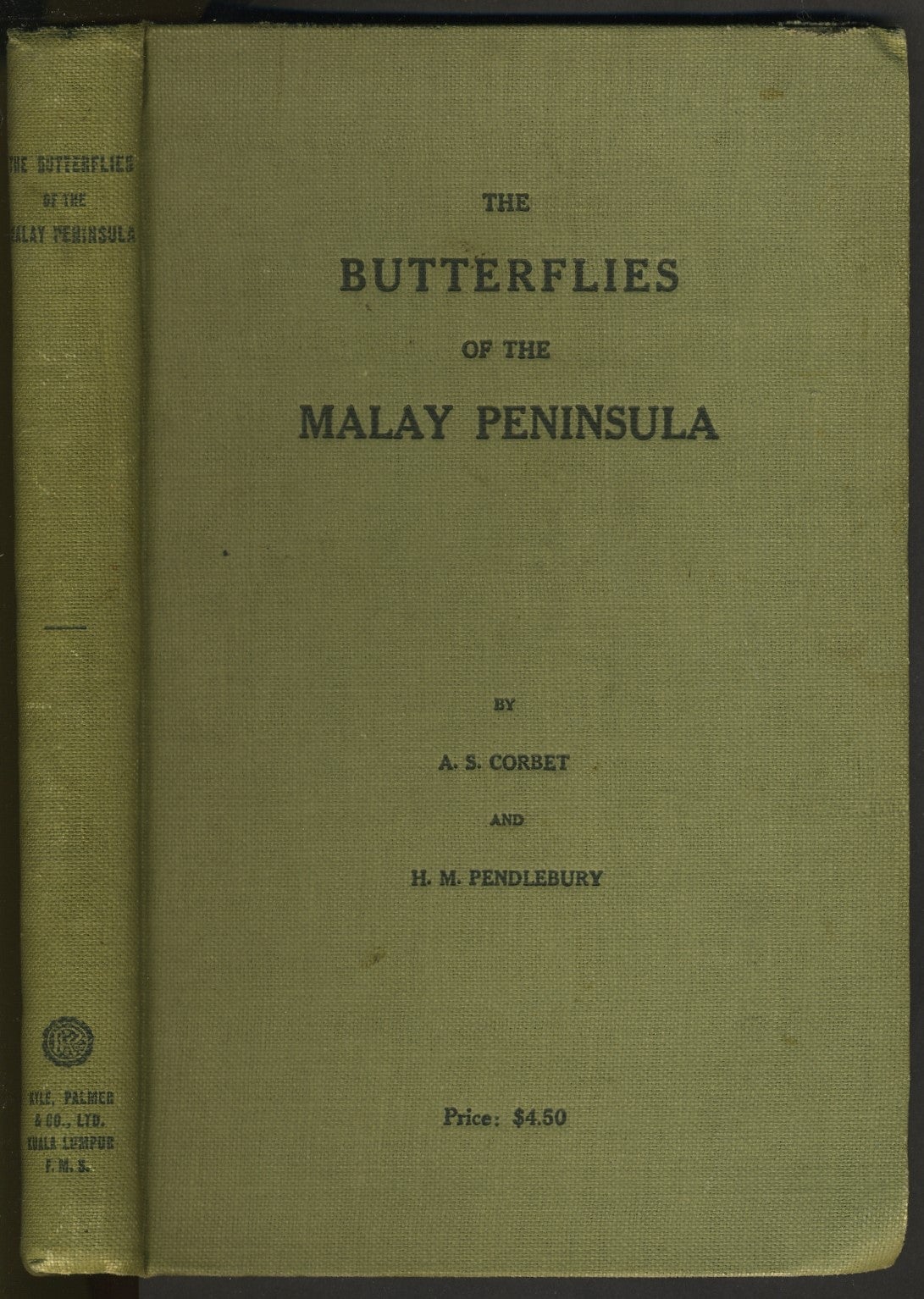 The Butterflies of the Malay Peninsula. Including aids to identification,  notes on their physiology and bionomics, and instructions for the  collection ...