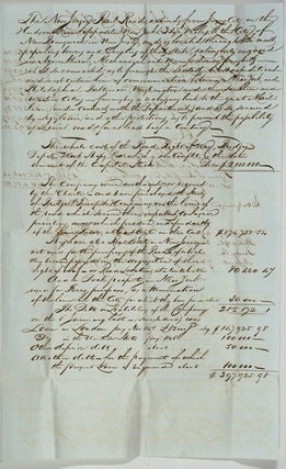 Item #27746 New Jersey Railroad Charter manuscript Stock Prospectus. Railroad, Stock Prospectus