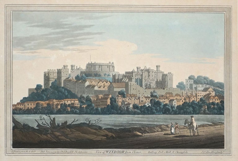 Item #27771 View of Windsor from Clewer, aquatint engraving. J. Farington.