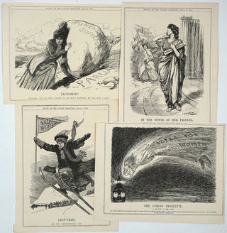 Item #27783 A collection of Suffragette "Votes for Women" clipped newspaper illustrations,...