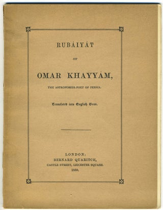 Item #27801 Rubaiyat of Omar Khayyam, The Astronomer-Poet of Persia. Edward FitzGerald