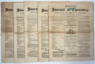 Boston Journal of Chemistry. Devoted to the Science of Home Life, the Arts, Agriculture and Medicine, 5 issues.