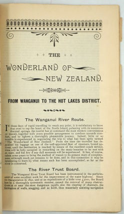 The Guide to Wanganui: An Illustrated handbook for Tourists and Travellers. Giving information as to the various Places of Interest in the Town, Excursions throughout the District and the Wonderland of New Zealand, via the Popular River Route.