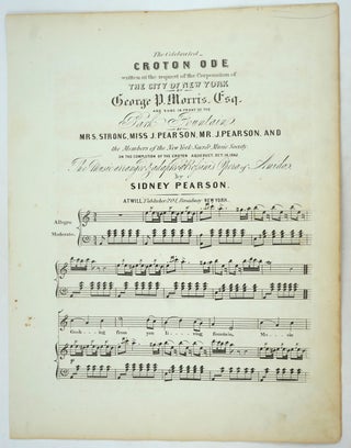 Croton Water Celebration 1842, Pictorial covered sheet music.
