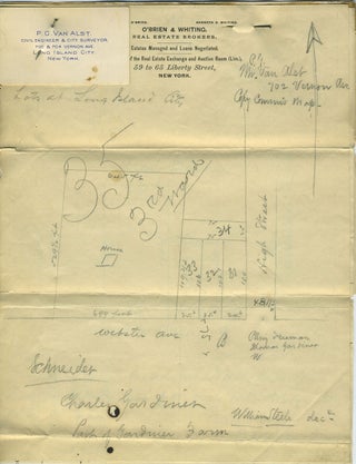 Item #27830 Manuscript archive of property in Long Island City at Webster Ave. and Crescent St....
