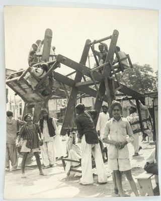 Item #27845 Photograph of a Hand made Wooden Ferris Wheel. India