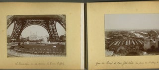 Item #27853 Photo album French Exposition April 1900 with 50 Silver tone photographs....