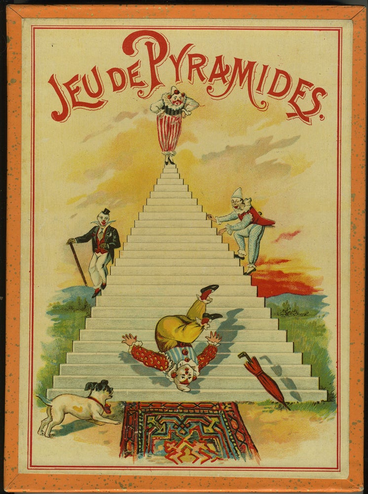 Item #27855 Jeu de Pyramides. Childrens board game, Clowns.