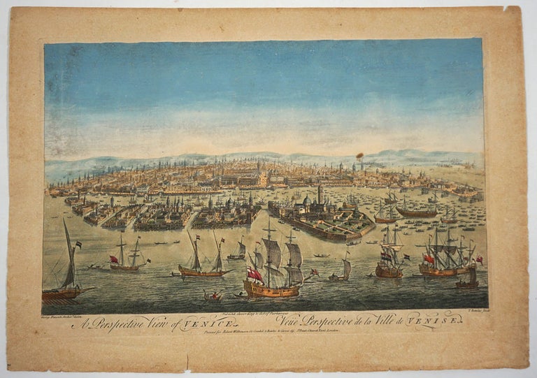Item #27937 A Perspective View of the City of Venice. Vüe Perspective de la Ville de Venise. Daumont J. F., Vue Optique.