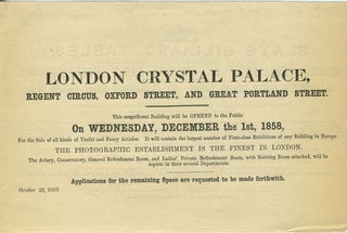 Item #27950 London Crystal Palace, Regent Circus, Oxford Street, and Great Portland...