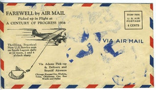 Item #27960 1934 World's Fair "A Century of Progress" envelope and headlines. World's Fair, Chicago