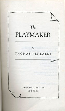 The Playmaker. Uncorrected Proof.