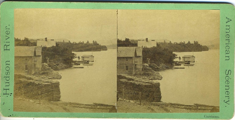 Item #27981 Garrisons. [A view from the Dock House looking south]. Stereoview, Garrison NY.
