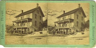 Item #27982 Garrisons. ["The Golden Eagle" with its occupants on the verandah]. Stereoview,...