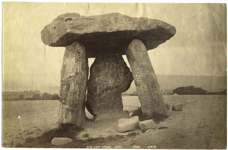 Item #28006 Kit's Coty House, Kent, or "The Countless Stones," albumen photo. Neolithic Prehistory, Photograph, G W. W.