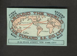 Item #28016 Around the World, The Cunard S.S. Co. Ltd. Steamships, Cunard Line