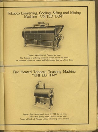 Tobacco Machinery, Prospectus B; Auxiliary Machines for the Tobacco Industry, Prospectus C, plus testimonials.