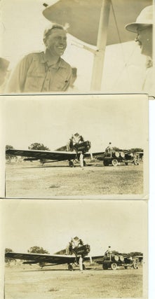 ANZAC Day 1931, celebrating first aerial mail delivery in Australia, photograph WITH 6 additional aviation snapshots 1932-33.