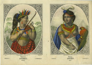 Item #28040 Native Women of America and Africa, lithograph