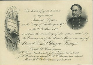 Item #28043 Invitation card to the unveiling of Admiral David Glasgow Farragut statue in...