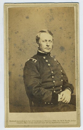 Item #28077 Gen. Joseph Hooker, carte de visite by Mathew Brady. Mathew Brady, photographer, Gen....