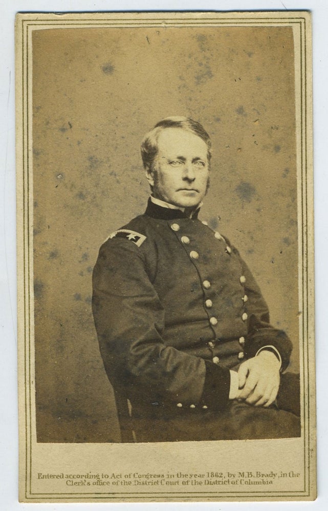 Item #28077 Gen. Joseph Hooker, carte de visite by Mathew Brady. Mathew Brady, photographer, Gen. Joseph Hooker.
