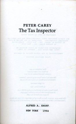 The Tax Inspector. Uncorrected Proof.
