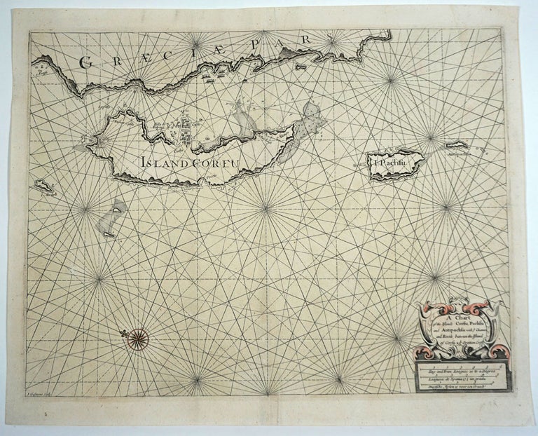 Item #28112 A Chart of the Islands Corfu, Pachsu and Antipachsu with ye Channel and Roads between the Island of Corfu & ye Graetian Coast. John Seller.
