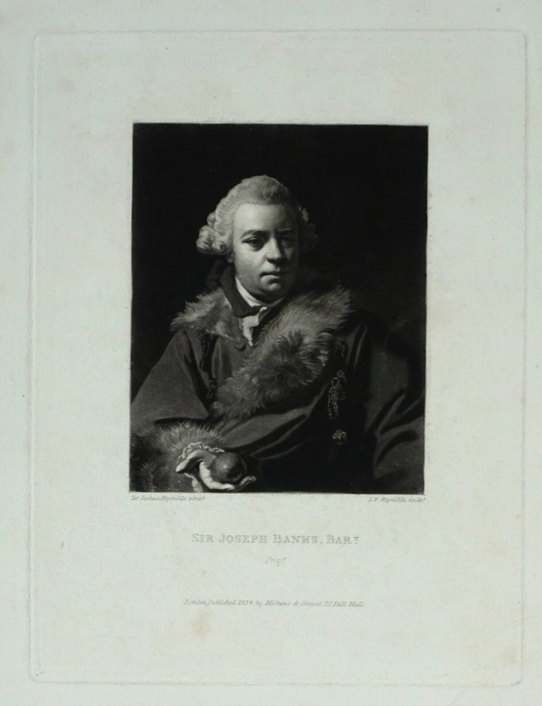 Item #28117 Sir Joseph Banks, BARt. (Proof) Portrait. Sir Joshua Reynolds.