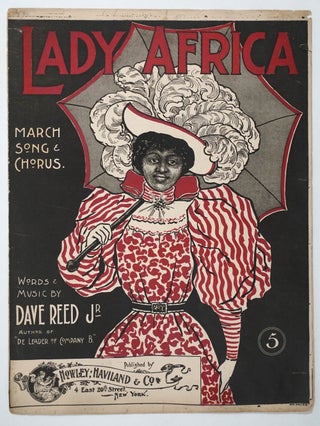 Item #28219 Lady Africa, March song and chorus, sheet music. Music, Racism