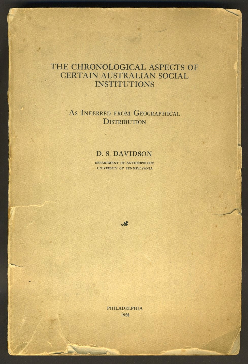 The Chronological Aspects Of Certain Australian Social Institutions As The chronological aspects of certain australian social institutions as