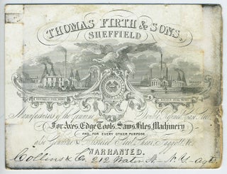 Item #28235 Collins & Co, New York Agents for Thomas Firth & Sons, Sheffield, trade card. Trade card