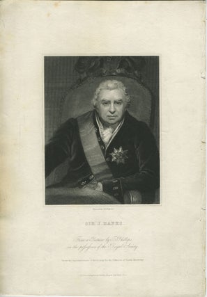 Portraits of Joseph Banks, Botanist, Explorer - collection of 9 engravings.
