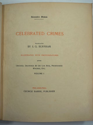 Celebrated Crimes. Eight volumes of the Large Paper Japan Edition in fine binding.