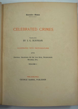 Celebrated Crimes. Eight volumes of the Large Paper Japan Edition in fine binding.