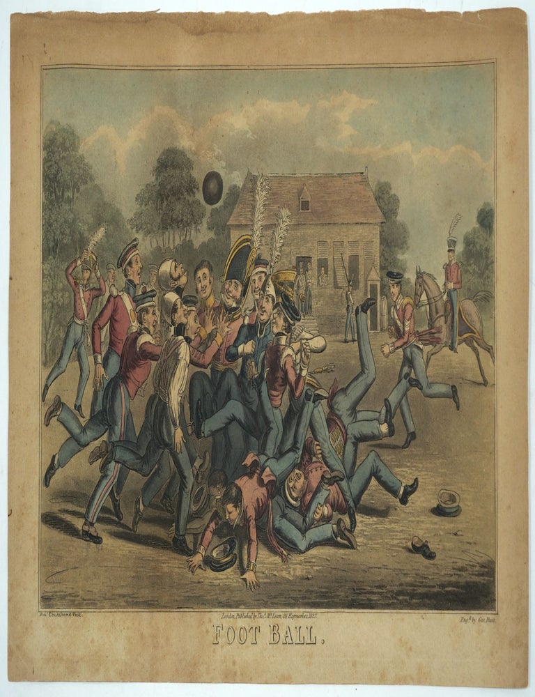 Item #28323 Football. color aquatint. Robert Cruikshank.