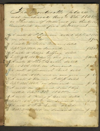 Item #28372 Farmer's Agricultural Ledger selling fruit to New York Merchants. Theodore Williams
