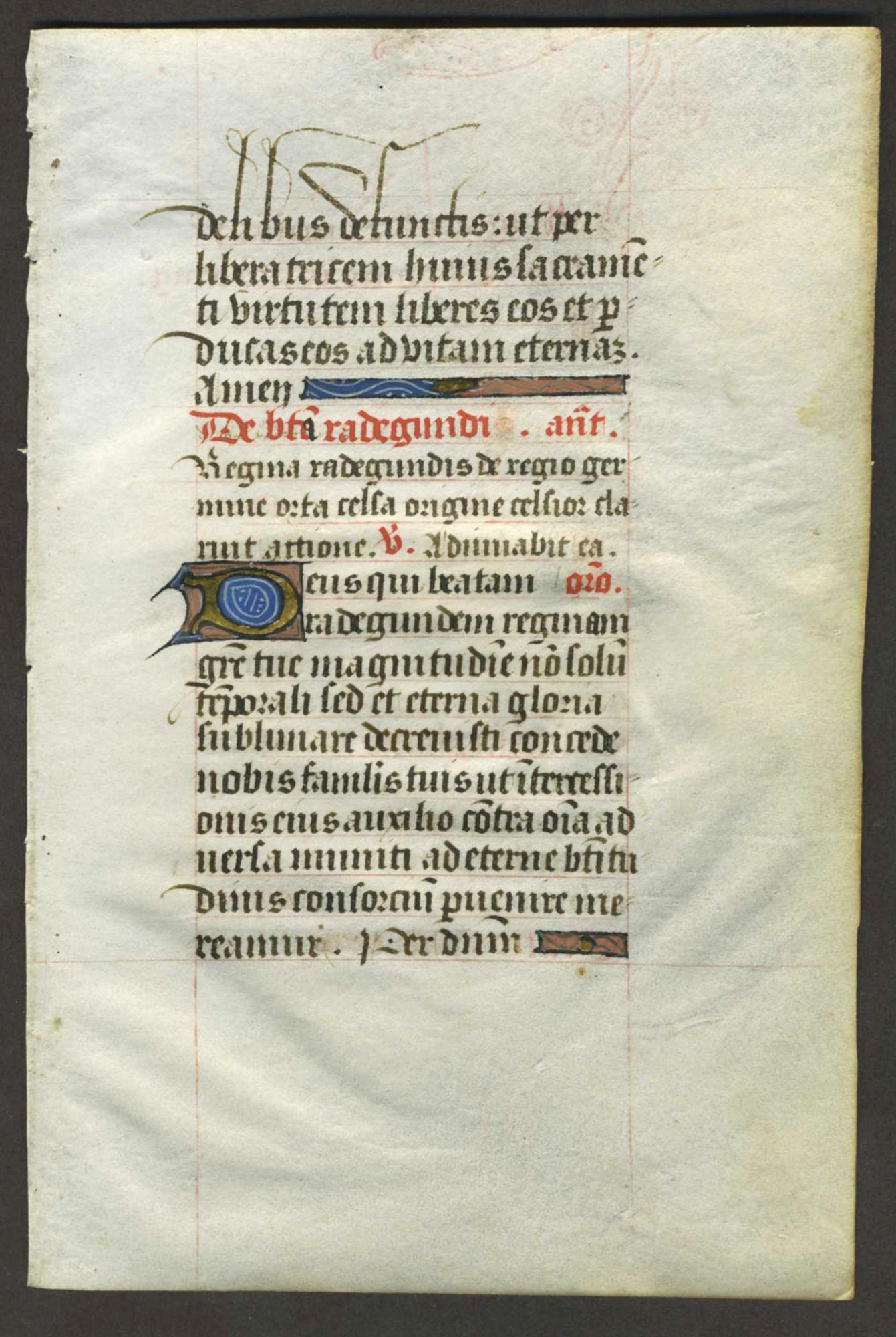 Illuminated Manuscript page | Medieval Leaf
