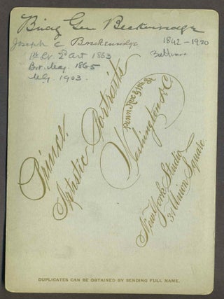 Cabinet Cards of Brig. General Joseph C. Breckenridge and Captain Joyce.